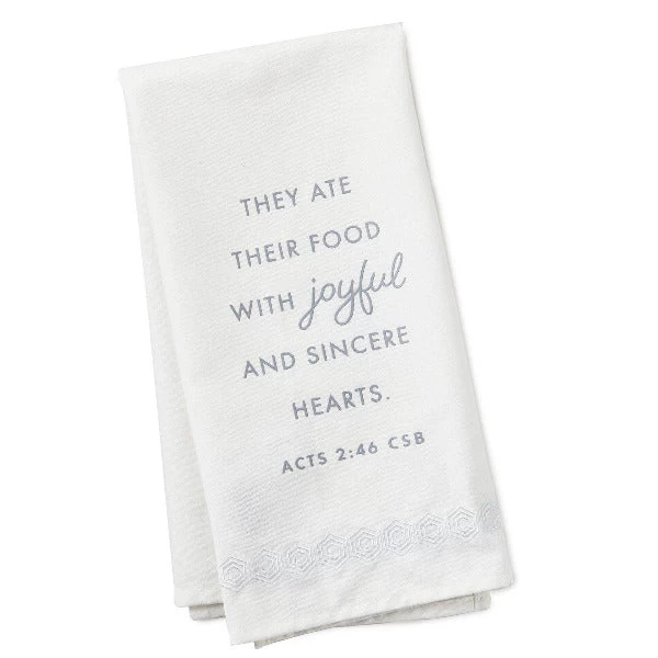 Hallmark DaySpring Candace Cameron Bure Joyful Hearts Tea Towel