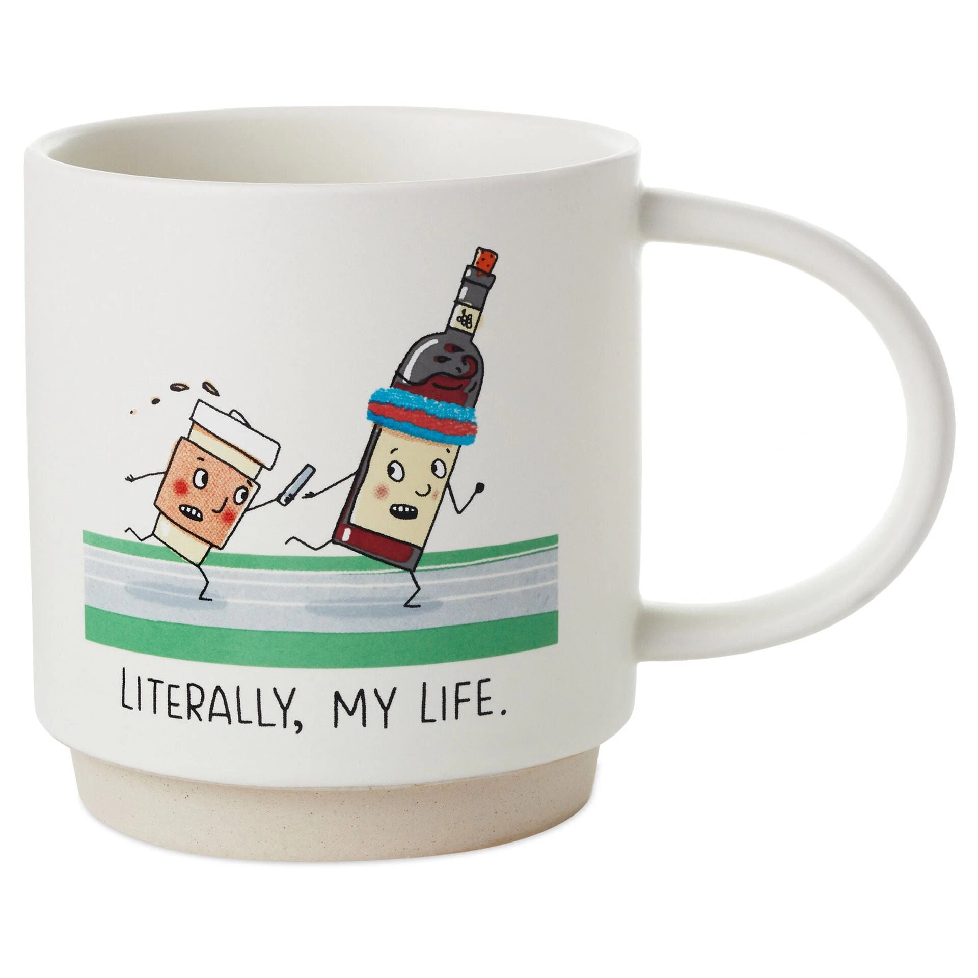 Hallmark Coffee And Wine Relay Funny Mug, 16 Oz.