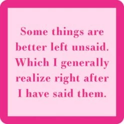 Left Unsaid Coaster