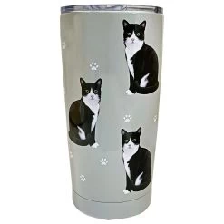 Black And White Cat Stainless Steel 16 Oz. Tumbler