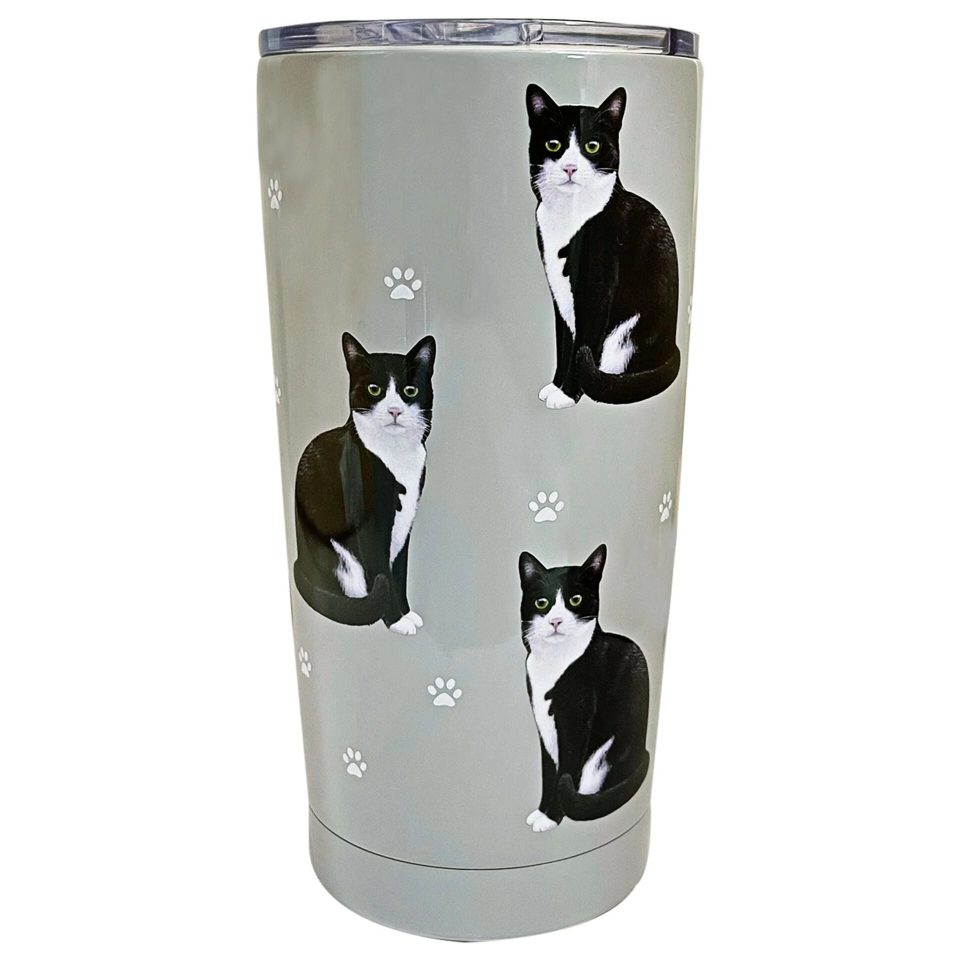 Black And White Cat Stainless Steel 16 Oz. Tumbler
