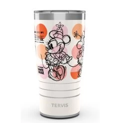 Disney Minnie Mouse Melody 20 Oz Stainless Steel Tervis Tumbler Cup With Slider Lid