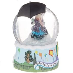 Precious Moments Disney Mary Poppins Let's Go Fly A Kite Musical Snow Globe