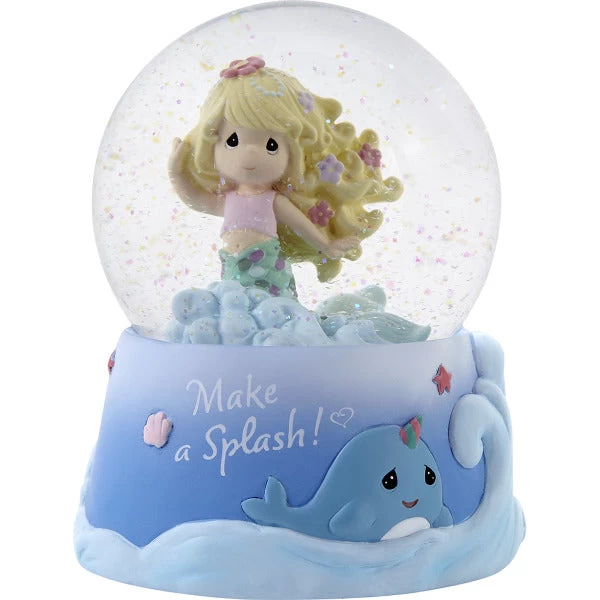 Precious Moments Mermaid Musical Water Globe Make A Splash