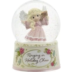 Precious Moments Ringing In Holiday Cheer Musical Snow Globe