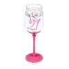 12 Oz. Color Changing Wine Glass 21st Birthday Confetti Design