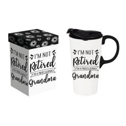 Professional Grandma Ceramic Perfect Travel Cup, 17 Oz., With Box