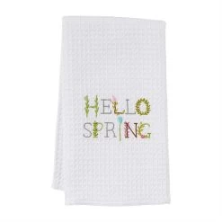 Mud Pie Hello Spring Waffle Towel