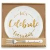 Dessert Plate And Fork Set Let's Celebrate Everyday