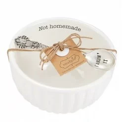 Fakin' It Not Home Made Dip Bowl And Spreader Set