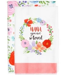 Nana You Are So Loved Floral Tea Towels Gift Set Of 2
