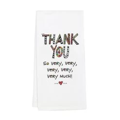 Embroidered Thank You Tea Towel By Our Name Is Mud
