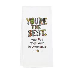 Embroidered You're The Best Tea Towel By Our Name Is Mud