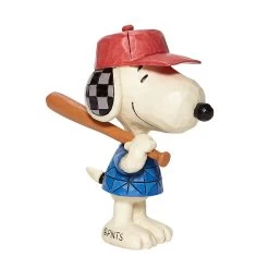 Jim Shore Peanuts Mini Snoopy With Baseball Bat Figurine