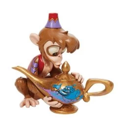 Disney Jim Shore Aladdin's Curious Abu With Genie Lamp Figurine