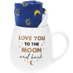 Love You To The Moon And Back 15.5 Oz. Mug And Sock Set