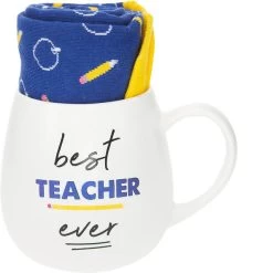 Best Teacher Ever 15.5 Oz. Mug And Sock Set