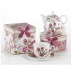 Porcelain Tea Cup & Saucer Tulip In Gift Box