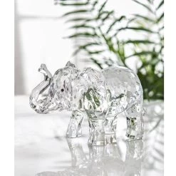 Acrylic Elephant With Trunk Up Figurine