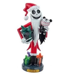 Disney© The Nightmare Before Christmas Jack Skellington Sandy Santa Claws With Scary Teddy Vampire 10" Nutcracker