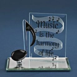 Music Is The Harmony Of Life Glass Figurine