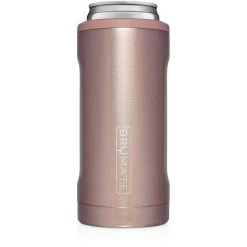 BrüMate Hopsulator Slim Glitter Rose Gold 12 Oz