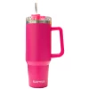 40 Oz. Hot Pink Katydid Stainless Steel Tumbler With Handle And Straw