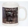 Star Wars The Mandalorian The Child Baby Yoda Grogu Just Minding My Business Sipping Soup 16 Oz. Ceramic Mug