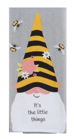 Gnomes It's The Little Things Dual Purpose Terry Towel