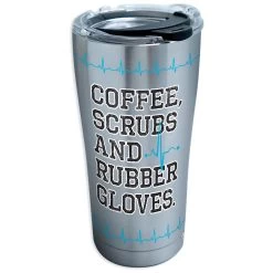 Tervis Coffee Scrubs Rubber Gloves Stainless Steel Tumbler, 20 Oz.