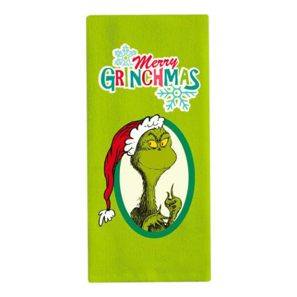 Dr. Seuss Merry Grinchmas Dish Tea Towel
