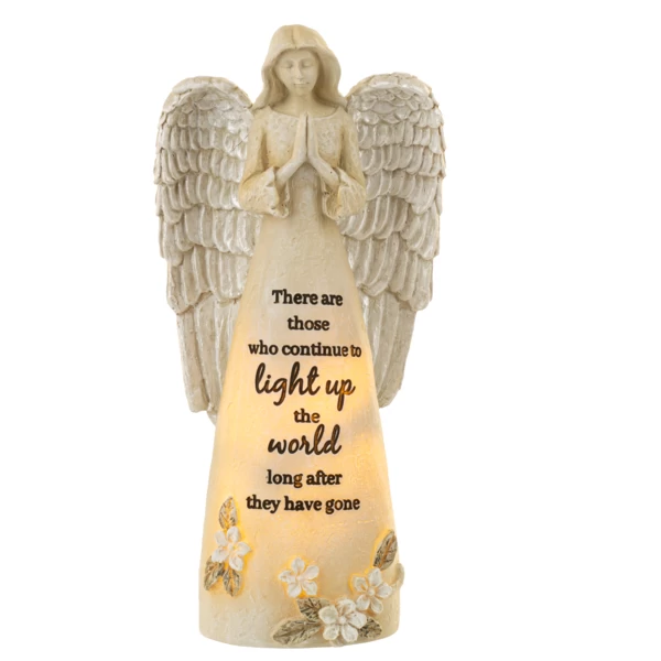 8" LED Light Up The World Memorial Angel Figurine