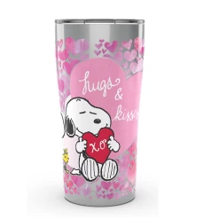 Tervis Peanuts Snoopy Valentines 20 Oz. Stainless Steel Insulated Tumbler With Slider Lid